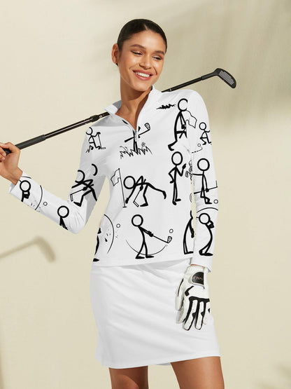 Hyper Polo Zip Abbigliamento Golf Donna UPF50+