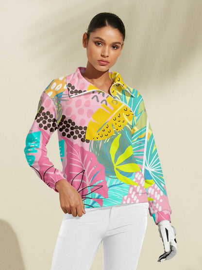 Hyped-up Tropical Golf Sweatshirt