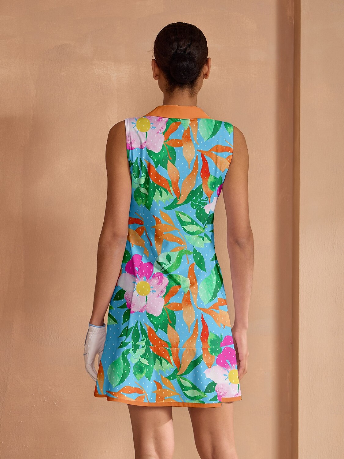 Hyped-up Tropical Ruffle Dress For Golf Pickleball & Tennis