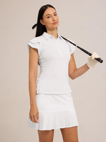 Chic Balze Sleeve Polo Abbigliamento Golf Donna UPF50+