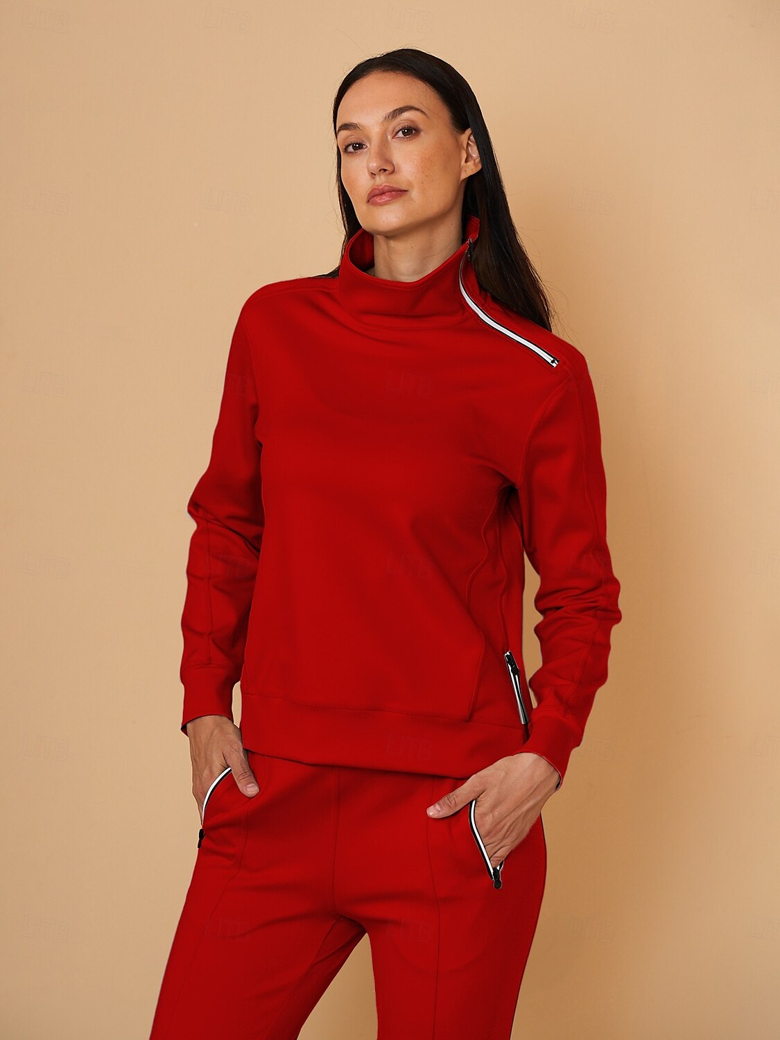 Chic Irregular Collar Sudadera Ropa Golf Mujer