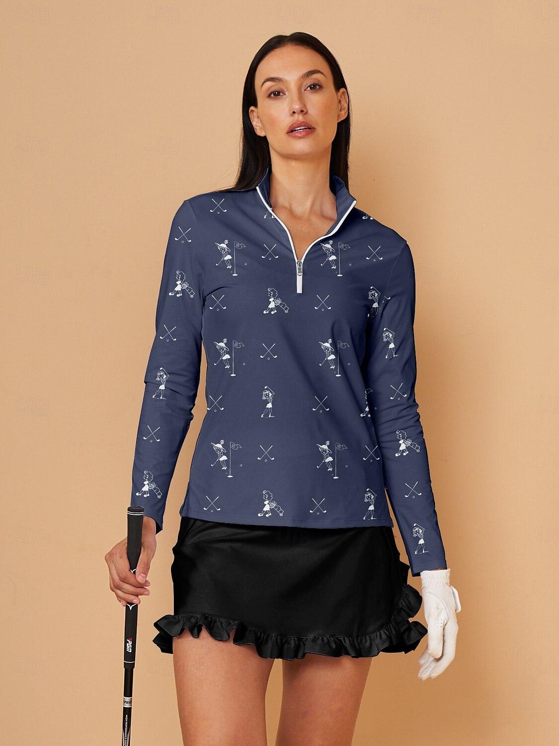 Hyper Polo Zip Abbigliamento Golf Donna UPF50+