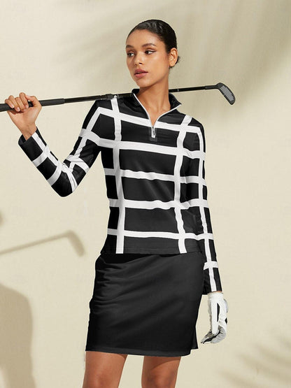 Classic Polo Cremallera Ropa Golf Mujer UPF50+