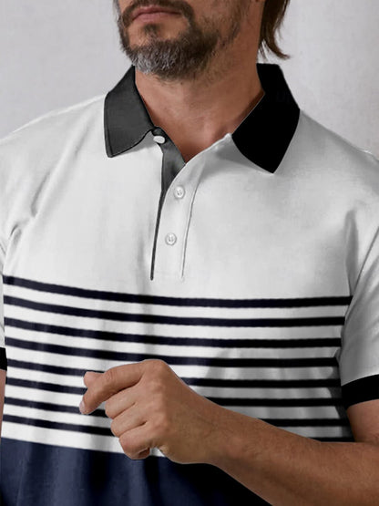 Verspieltes nautische Poloshirt für Herren, LSF 50+