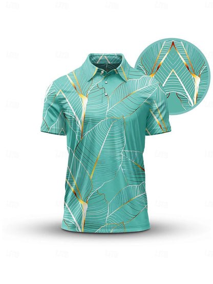 Hyped-up Tropical Men's Polo Top UPF50+