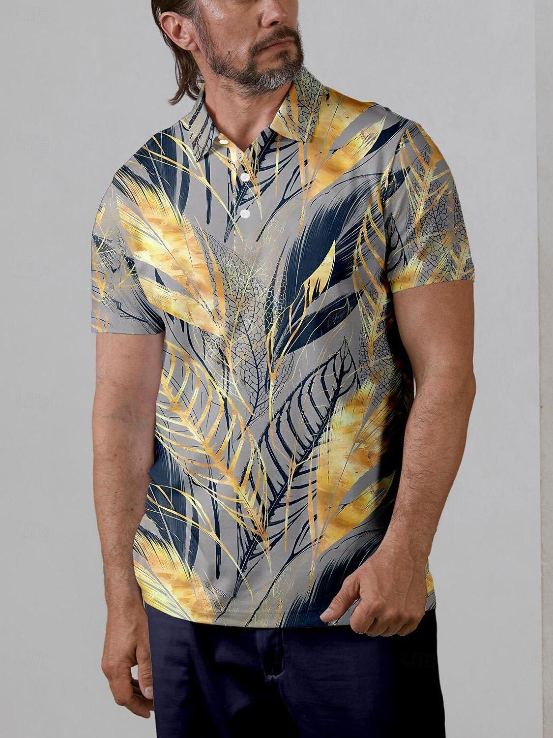 Botanical Energy-Men's Polo Top UPF50+ - Acegolfs