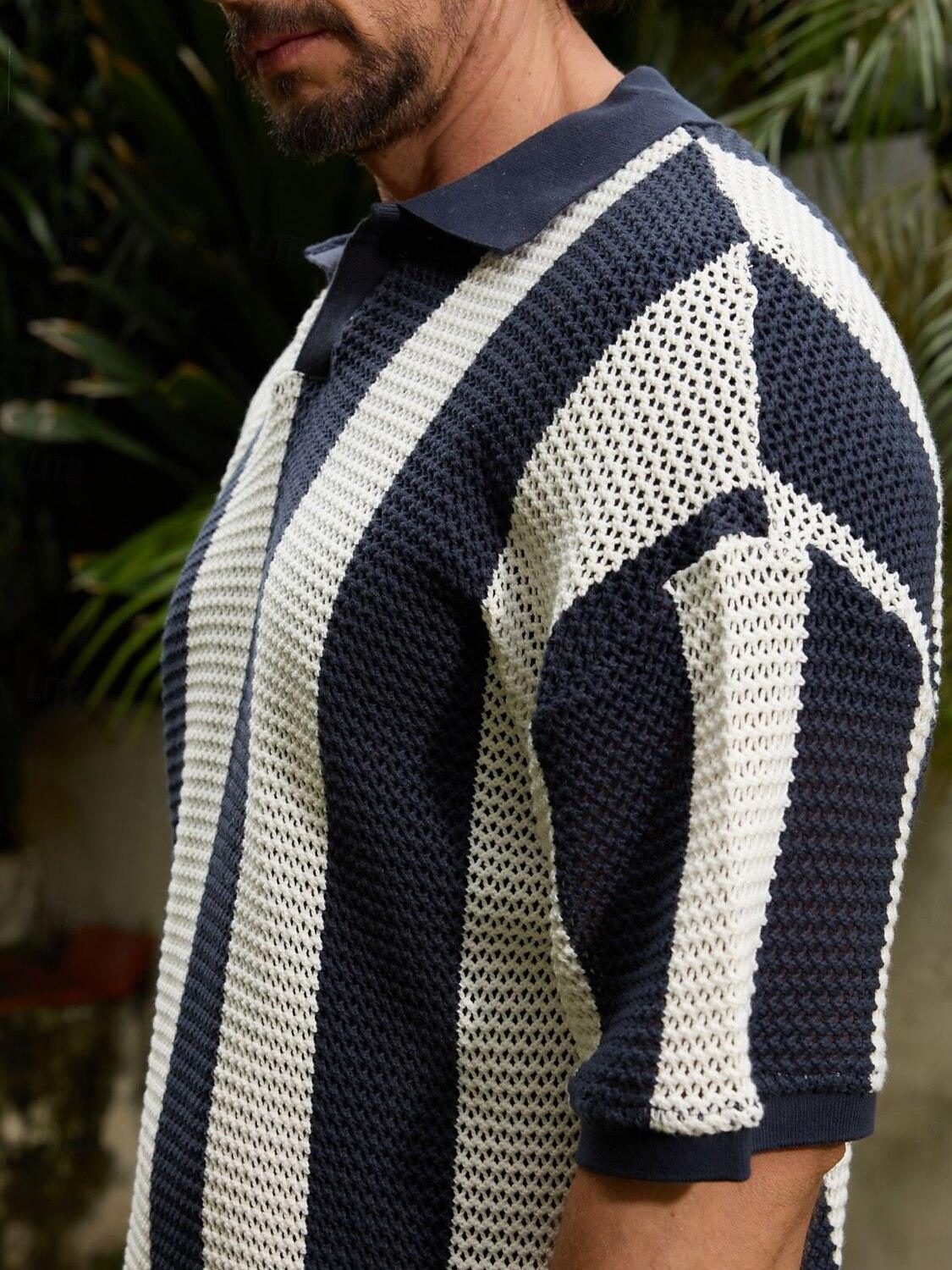 Chic Uomo Knit Polo Abbigliamento Golf