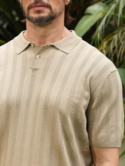 More Than Basic Men's Knit Polo Top