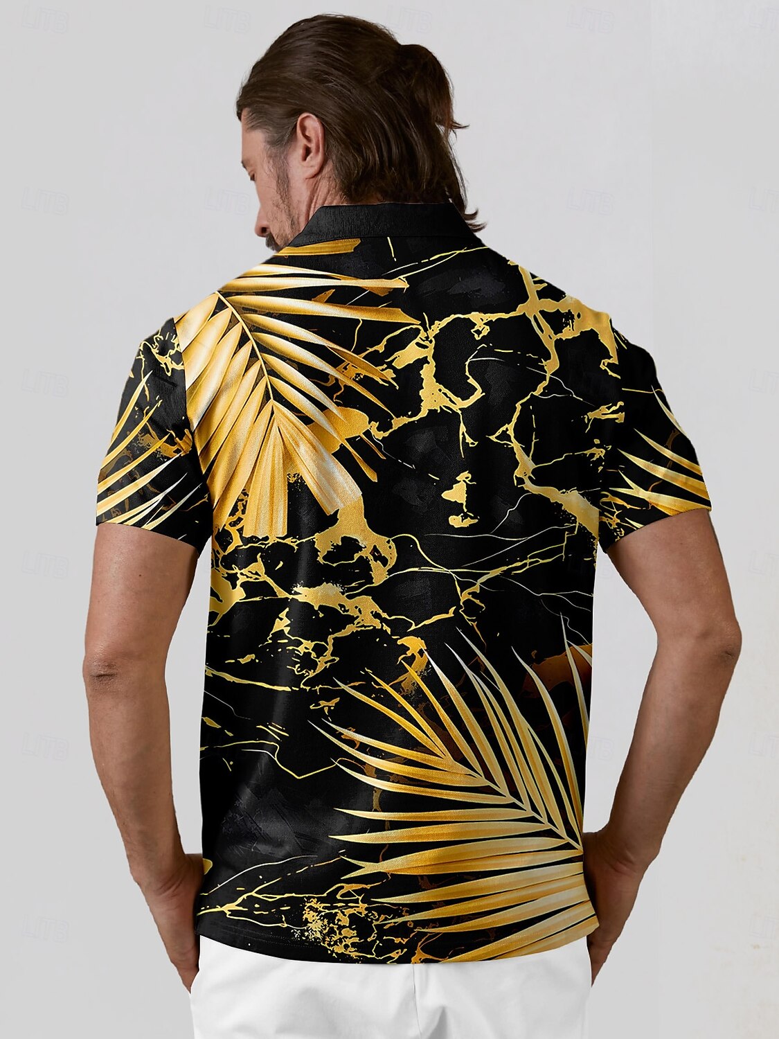 Hyped-up Tropical Men's Polo Top UPF50+