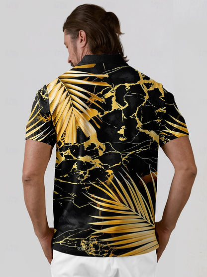 Hyped-up Tropical Men's Polo Top UPF50+