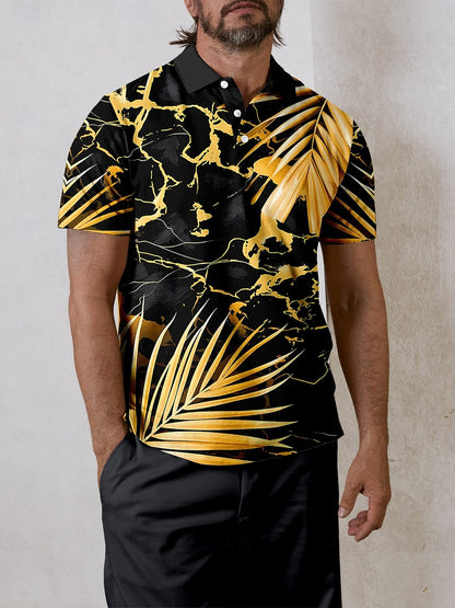 Hyped-up Tropical Men's Polo Top UPF50+