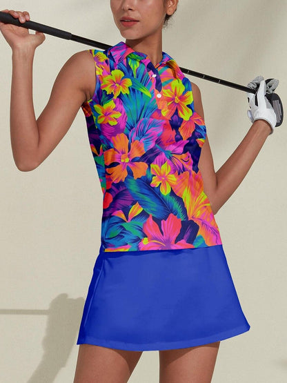 Hyped-up Tropical-Polo Top UPF50+ - Acegolfs