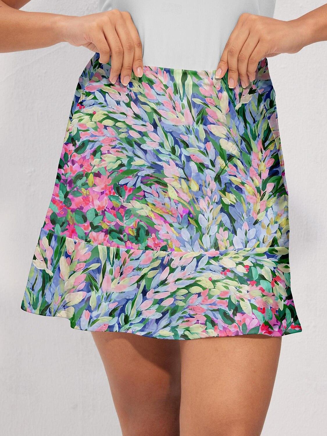 Botanical Energy-17 Inch Skorts UPF50+ - Acegolfs