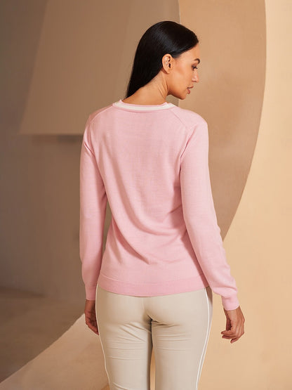 More Than Basic Merino Wool  V Neck Sweater