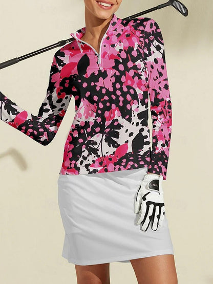 Inked Skins Polo Zip Abbigliamento Golf Donna UPF50+