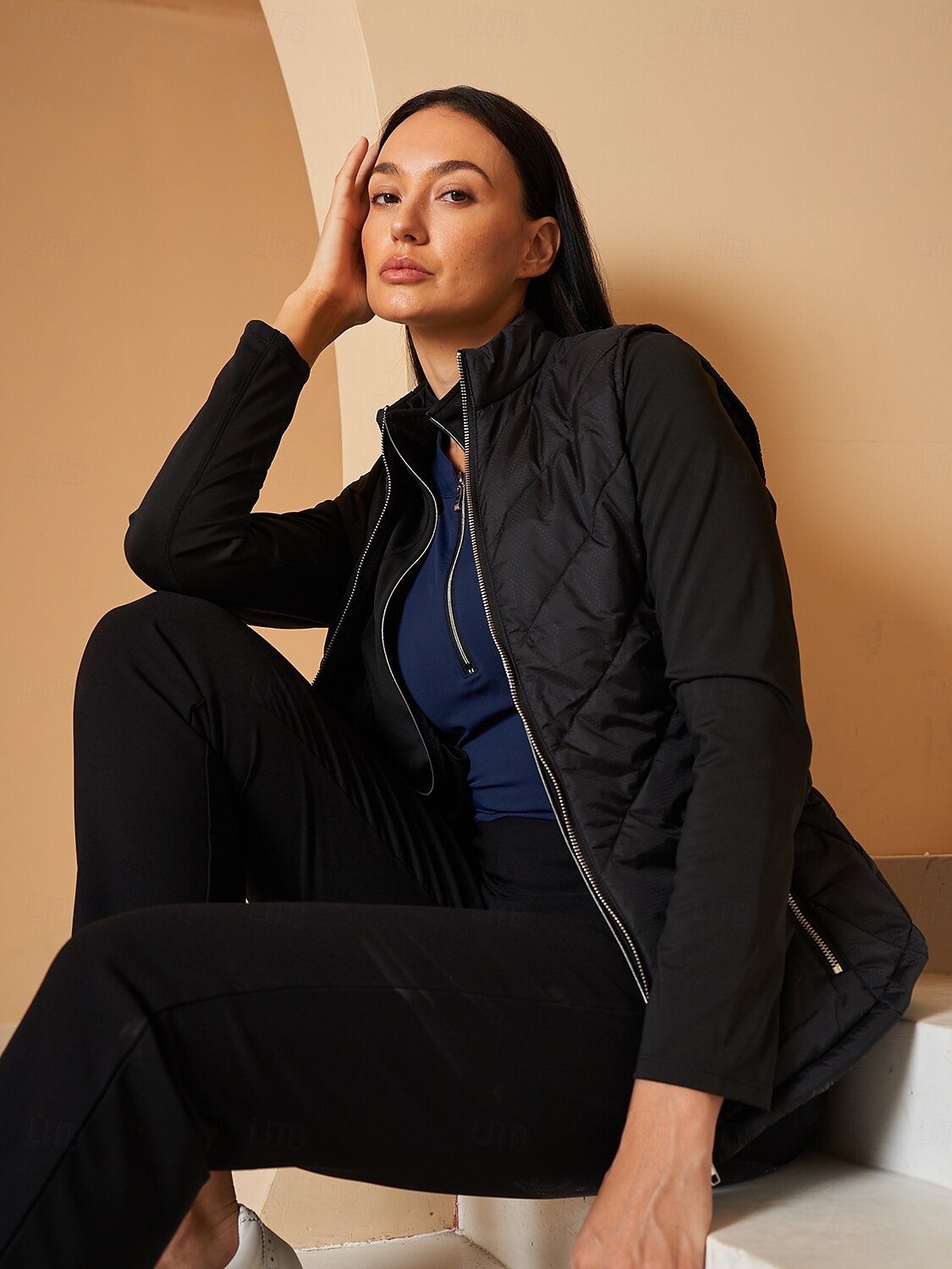 Chic Fully Lined Puffer VestAbbigliamento Golf Donna