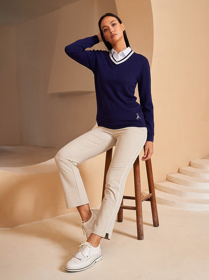 More Than Basic Merino Wool  V Neck Sweater