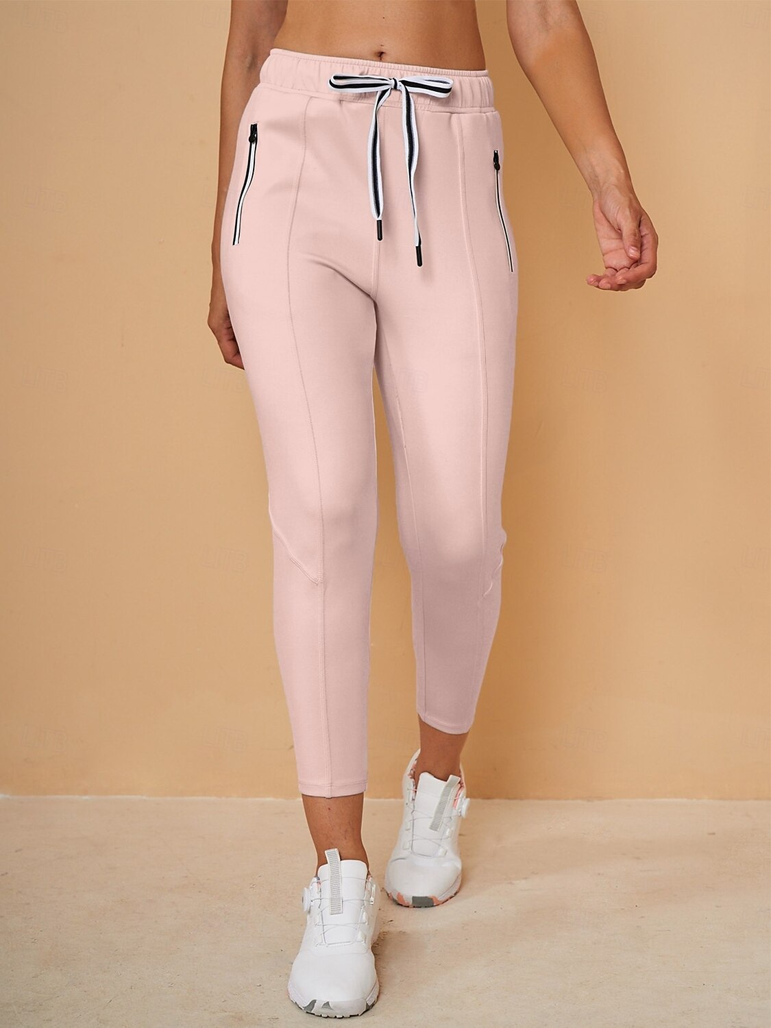 Chic Drawstring Capri Pantalon Jogger Ropa Golf Mujer