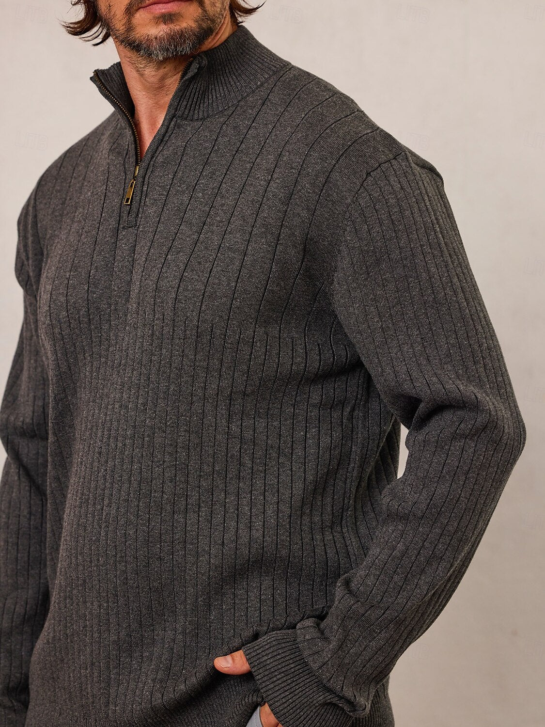 More Than Basic Men's Golf Quarter Zip Sweater