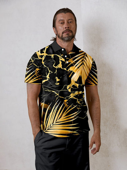 Hyped-up Tropical Men's Polo Top UPF50+