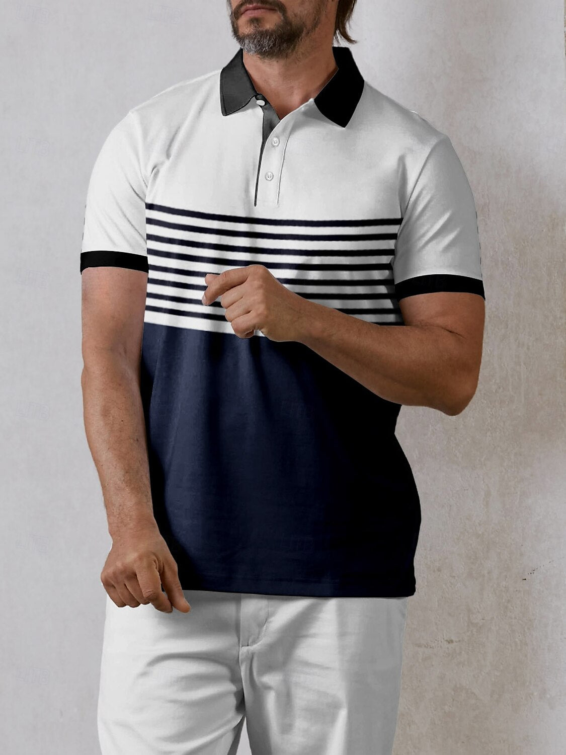 Playful Nautical Men's Polo Top UPF50+