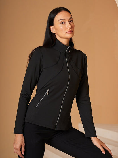 Damen Golfjacke mit Rüschenärmeln, Sonnenschutz