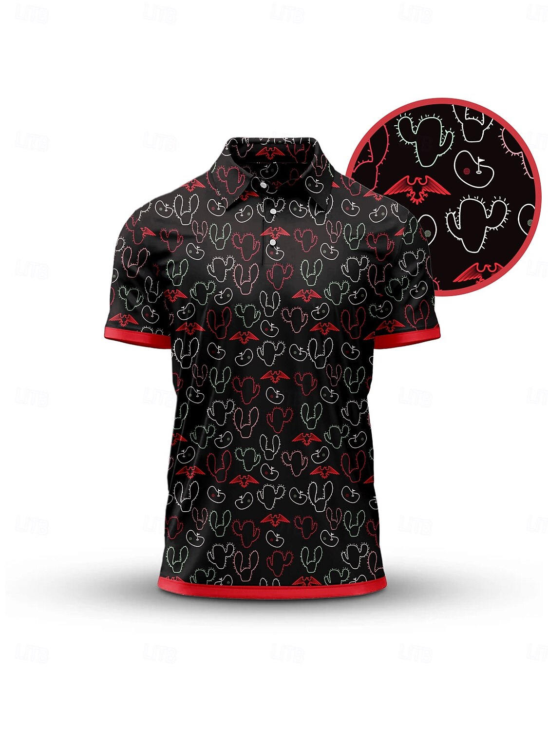 Hyped-up Tropical Men's Polo Top UPF50+