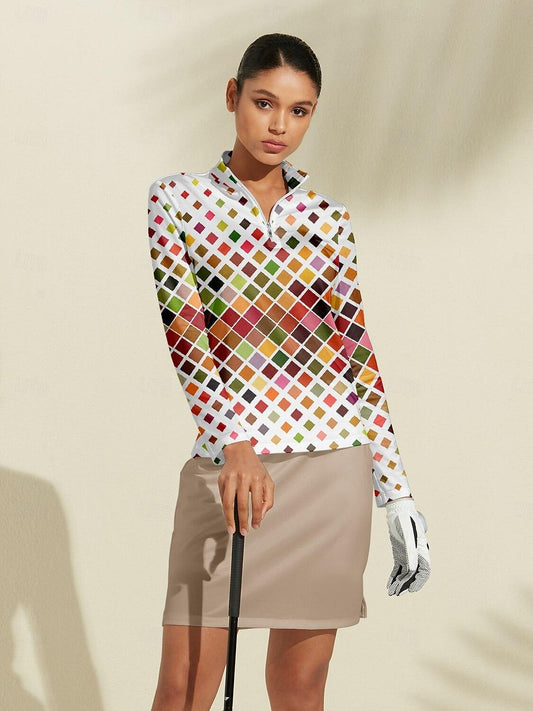 Classic Polo Cremallera Ropa Golf Mujer UPF50+