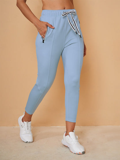 Chic Drawstring Capri Pantalon Jogging Femme Tenue Golf