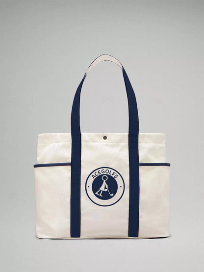 Casual Multi-Pocket Canvas Tote Bag