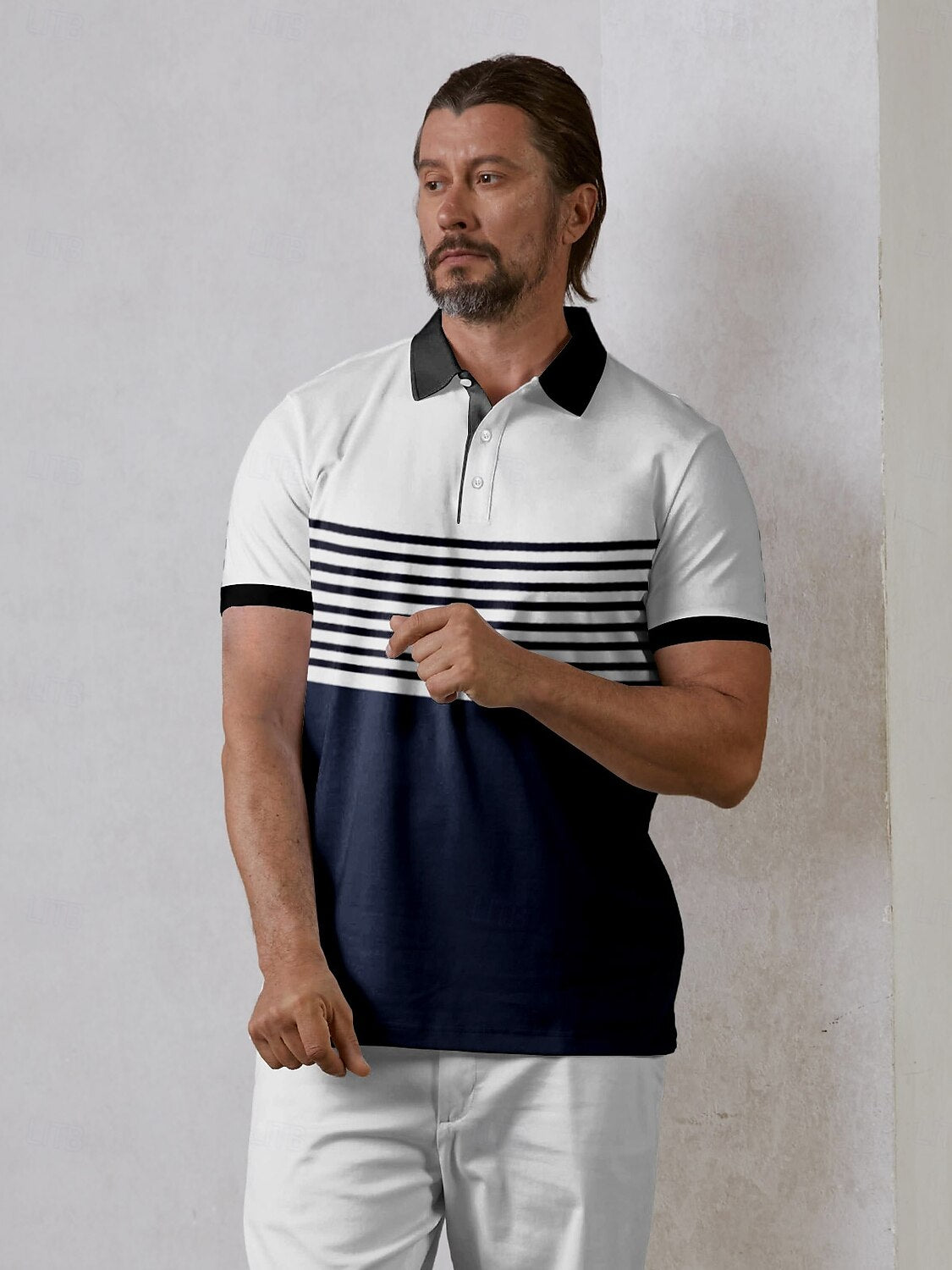 Playful Nautical Men's Polo Top UPF50+