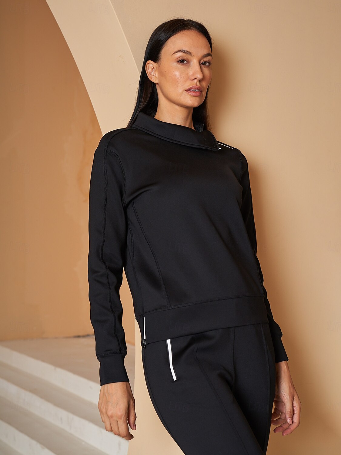 Chic Irregular Collar Sudadera Ropa Golf Mujer