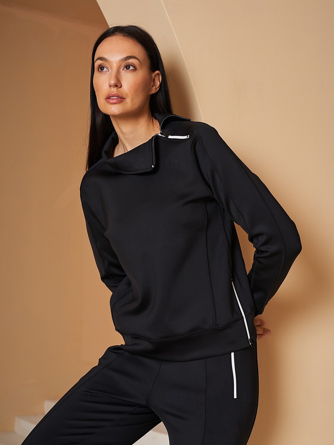 Chic Irregular Collar Sudadera Ropa Golf Mujer