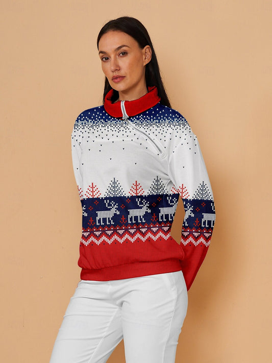 Damen Weihnachts-Golf-Sweatshirt