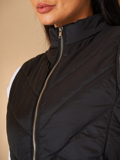 Chic Fully Lined Puffer Vest Femme Tenue Golf