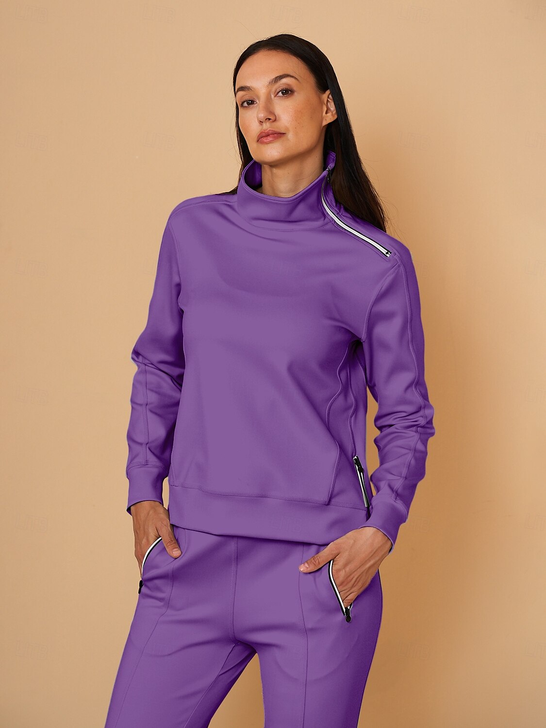 Chic Irregular Collar Sudadera Ropa Golf Mujer