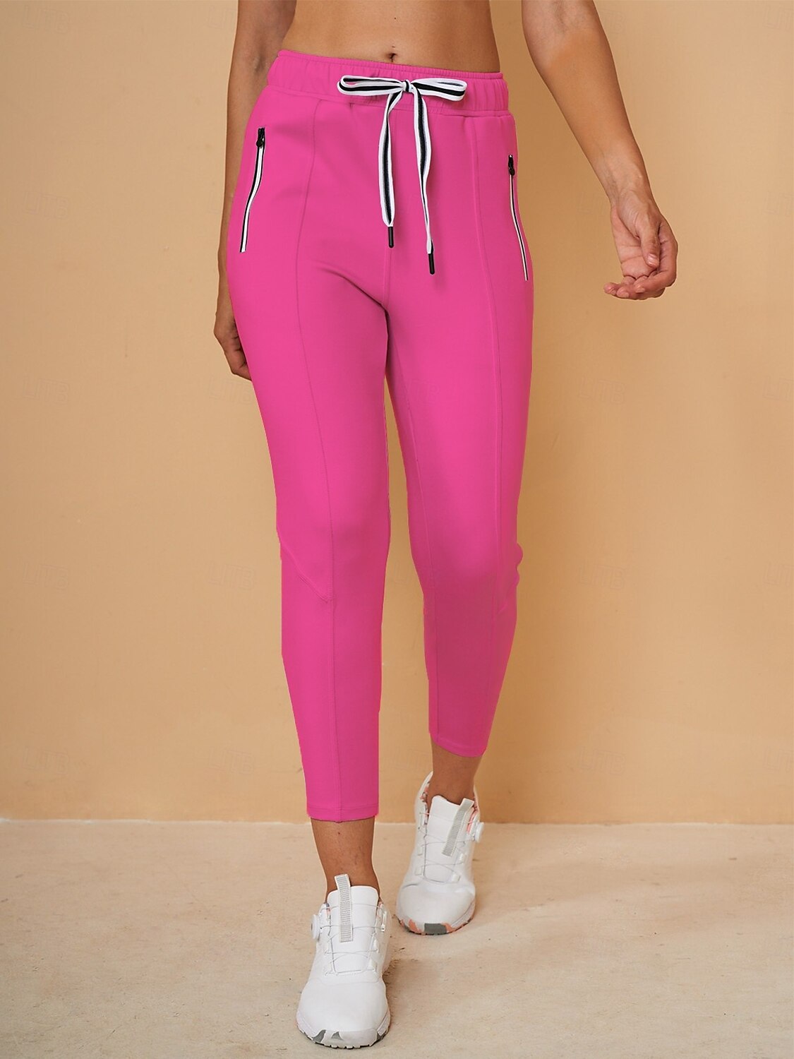 Chic Drawstring Capri Pantalon Jogger Ropa Golf Mujer