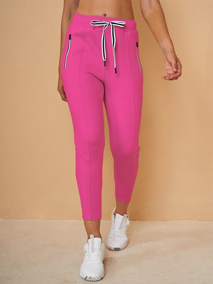 Chic Drawstring Capri Pantalon Jogging Femme Tenue Golf