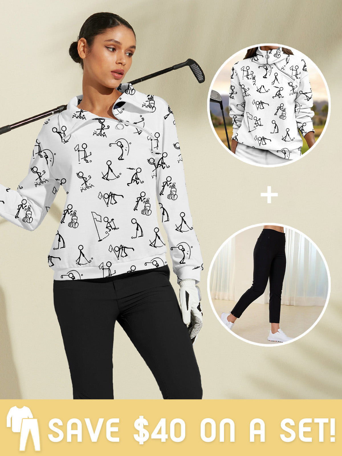 Hyper Golf Felpa Abbigliamento Donna