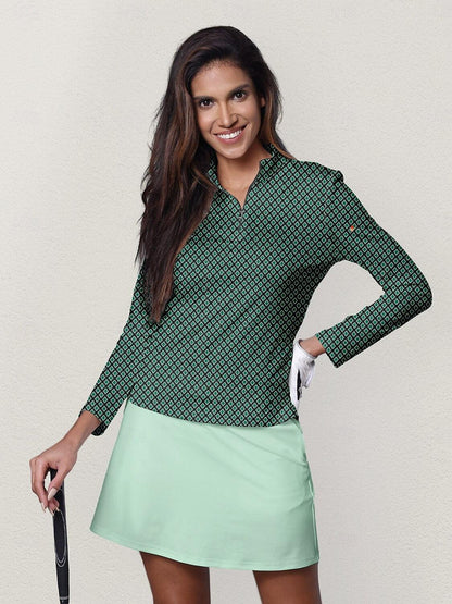 Classic Polo Cremallera Ropa Golf Mujer UPF50+