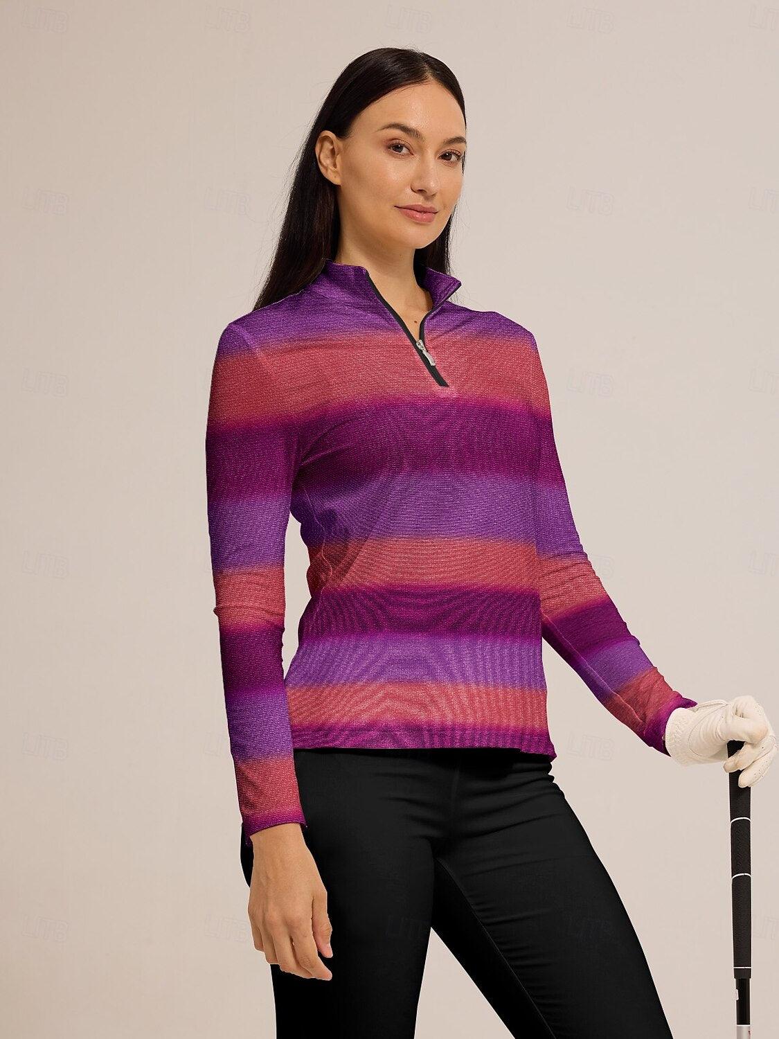 Air brush Polo Cremallera Ropa Golf Mujer UPF50+