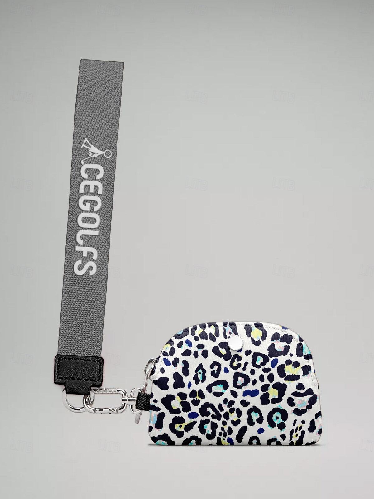 Leopard Dual Pouch Wristlet