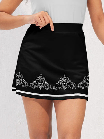 Bold Baroque 16 Inch High Waist Skort UPF50+