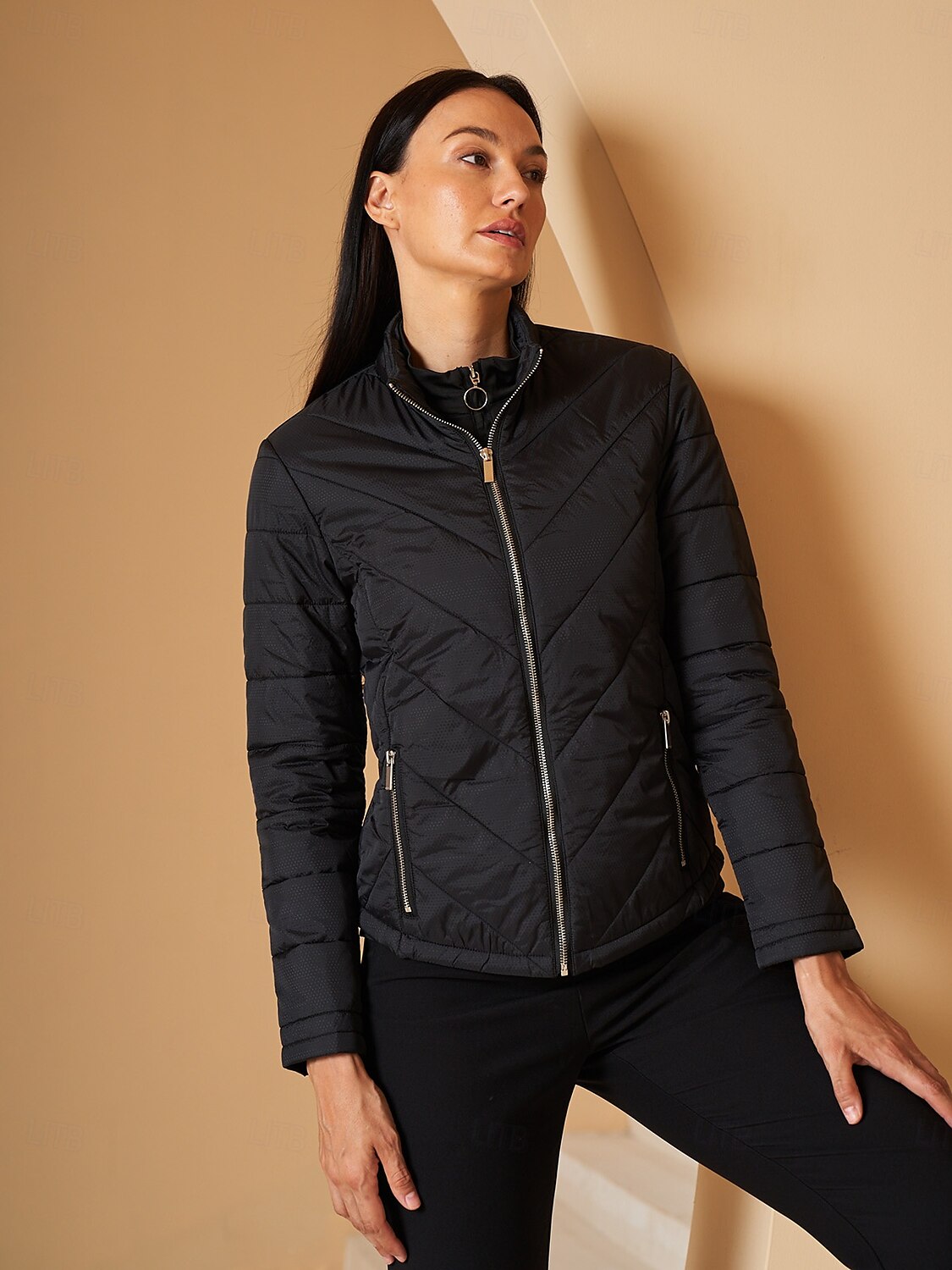 Damen komplett gef¨¹tterte Pufferjacke