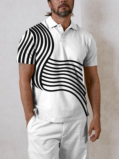 Playful Nautical-Men's Polo Top UPF50+ - Acegolfs