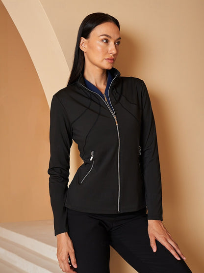 Damen Golfjacke mit Rüschenärmeln, Sonnenschutz