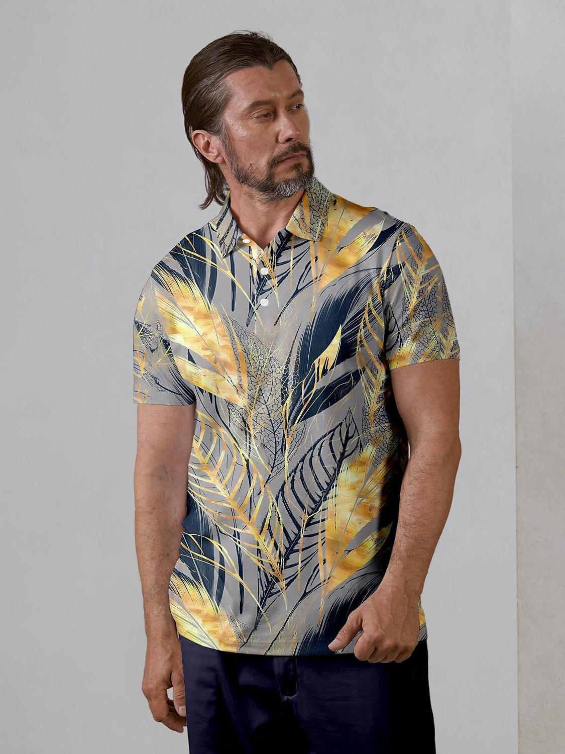 Botanical Energy-Men's Polo Top UPF50+ - Acegolfs