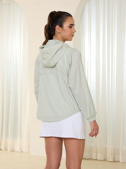 Chic Hooded Chaqueta Ropa Golf Mujer UPF50+