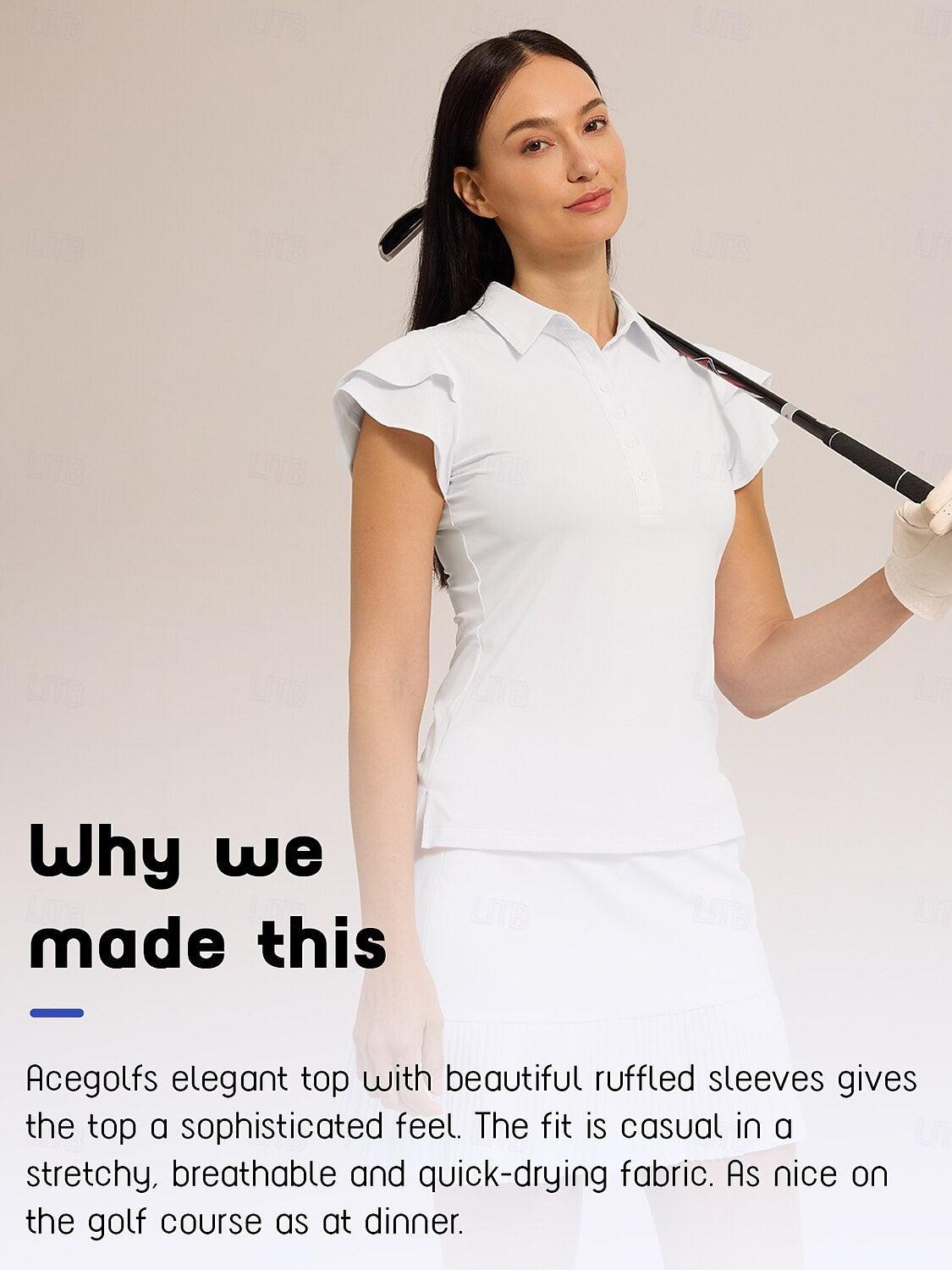 Chic Balze Sleeve Polo Abbigliamento Golf Donna UPF50+