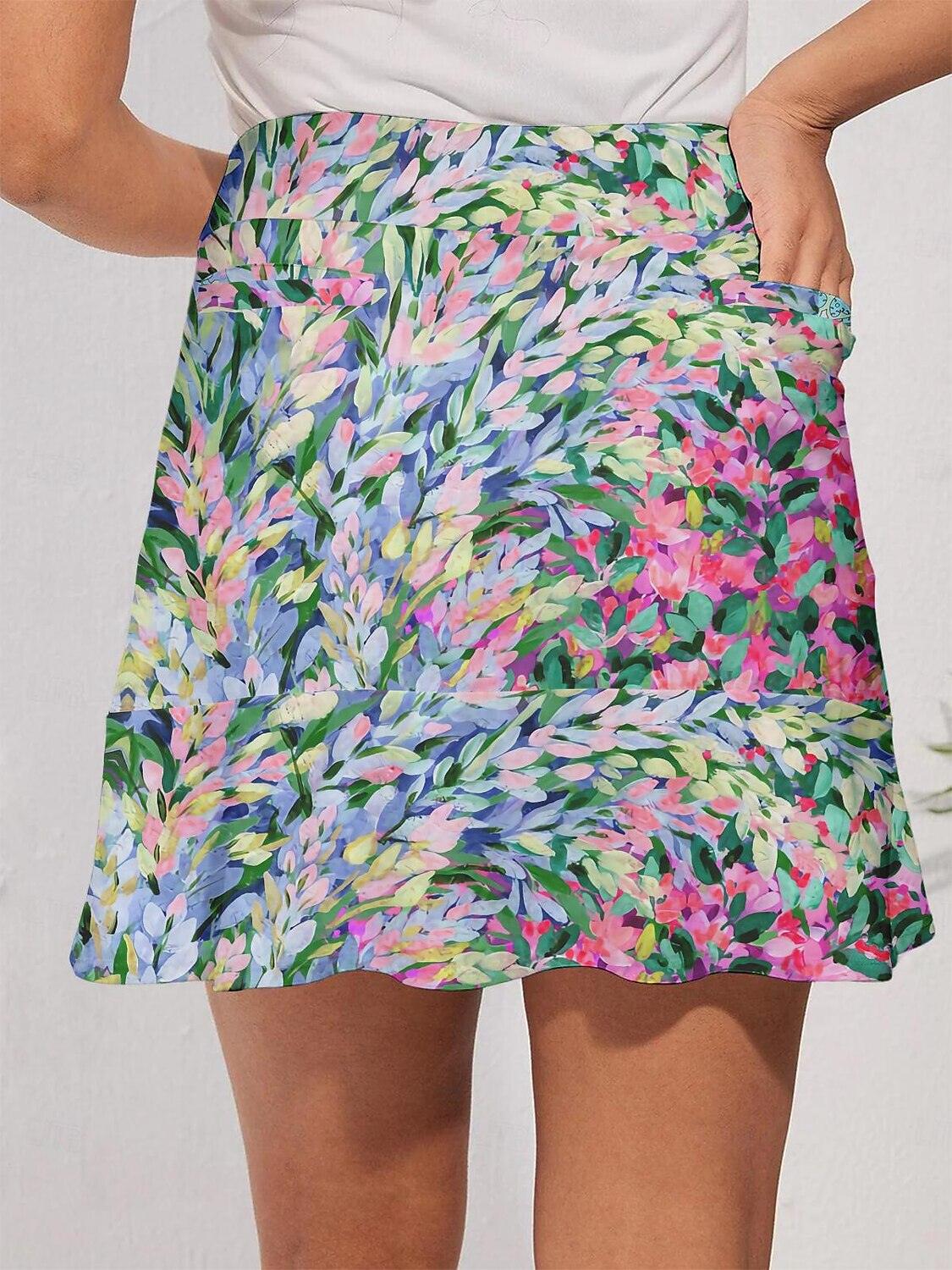 Botanical Energy-17 Inch Skorts UPF50+ - Acegolfs